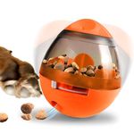 Zellar Treat Dispensing Dog Toy for Boredom, Interactive Treat Puzzle Dog Toy, Dog Treat Ball Dispenser Toy, Slow Feeder Dog Game Brain Stimulating Enrichment Toy for Small Medium Dogs & Cats (Orange)