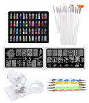 Store2508 Super Value Combo Kit of Nail Art Tools – 3d Nail Art, Nail Stamping Image Plates, Silicone Stamper, Nail Art Brush set, Nail Dotting Tool Set.