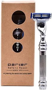 Heavyweight All-metal Triple Blade Razor From Parker Safety Razor - Accepts Mach 3 Blades