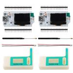 868MHZ 915MHZ WiFi LoRa 32 V3 Module Development Board SX1262 Integrated WiFi + Bluetooth Type-C USB Onboard 0.96 inch OLED Display Dev-board, GSM IPX IPEX 1.13 UF.L Antenna+Case (2 sets)