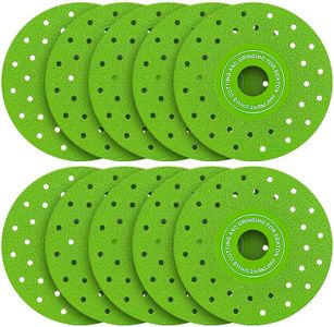LOZLIN 3PCS 115MM Vacuum Brazed Ultra-Thin Multi-Pore Flat Abrasive Sheet Disc for Porcelain Glass Ceramic Tile Granite Marble Diamond Saw Blade (Green Porous, 10)