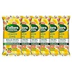 Zoflora Lemon Zing 6 x 70 Large Wipes, Antibacterial Multi-surface Cleaning Wipes - Multipack Convenient, Quick Cleaning