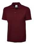 Mens & Womens Classic Polo Shirt Short Sleeve Plain Tee Top Casual Work Sports (XS, Maroon)