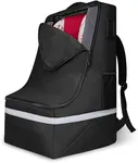 LARIPOP Car Seat Travel Bag for Airplane,Infant Seat Travel Bag with Shoulder Strap,Padded Car Seats Backpack with Reflective Stripes,Large Carseat Carrier Bag Travel Car Seat Cover, Black