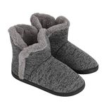 FakeFace Men Knitted Wool Boot Slippers Home Indoor Slippers Thicken Plush Ankle Boots Slipper House Slipper Booties with Warm Lining Cozy Memory Foam Slipper Boots Non-Slip Sole Birthday Gifts