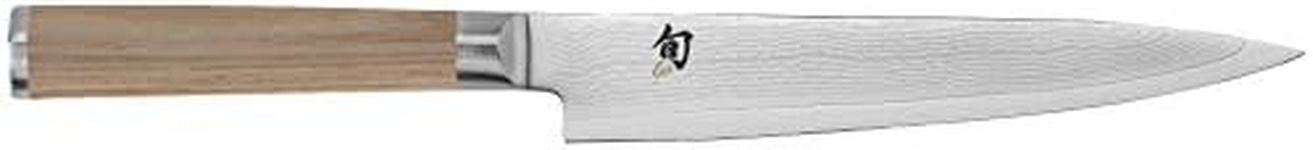 Shun Classic Blonde 6” Utility Knife, Blonde PakkaWood Handle, Full Tang VG-MAX Blade