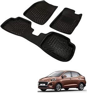 Kozdiko Car 3D Foot mat, Floor Mat Black Color for Hyundai Aura