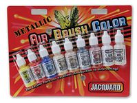 Jacquard Products Metallic Airbrush Exciter Pack .5oz 9/pkg, 8 Colors