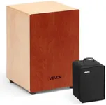 VEVOR Cajon Box Drum, with Internal Guitar Strings, Lightweight Wooden Percussion Box, Portable Birch Wood Drum Musical Instrument with Travel Bag, for Beginners and Professionals, 12 x 12 x 17 in