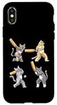 iPhone X/XS Cat with a Cricket Bat For Cricket Player Case