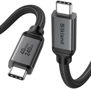 Silkland USB 4 for Long Thunderbolt 4 Cable 10FT, 40Gbps/8K Display/240W Charging, Braided USB C Thunderbolt 3 Cable 3M, USB C Video Cable Compatible for MacBook, iPhone 17/16, SSD, Monitor