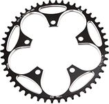 YBEKI 110 BCD Chainring 36T 38T 40T 42T 44T 46T 48T 50T 52T 54T 56T 58T Round Narrow Wide Single Chainwheel for 8 9 10 11 12 Speed Road Bike (black, 56T)