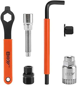 Bike Crank Puller + Bottom Bracket Remover + Bike Crank Extractor + 16mm Spanner and Auxiliary Wrench, Bicycle Repair Tool Kit for 7, 8, 9, 10 and 12 Speed MTB, Mountain Bike, Road Bike