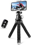 Sensyne Phone Tripod,Flexible Cell Phone Tripod with Phone Holder and Wireless Remote,Mini Travel Tripod Stand,Selfie Stick Tripod Compatible with Phones,Cameras for Selfie/Video/Photo/Live Stream