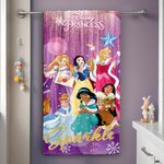 Sassoon Disney Princess & Friends (Sparkle) Cotton Kids Bath Towel in 400 GSM- 60 cm x 120 cm