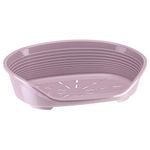 Ferplast - Dog Bed & Cat Bed - Plastic Dog Bed Medium - 100% Recycled Plastic - Dog Bed Washable - Dog Basket - Breathable & Antislip - Siesta Deluxe - 74 x 48 x h 25 CM, L, VIOLET