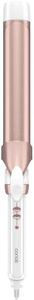 Conair Double Ceramic 1 ½-Inch Long Barrel Curling Iron, 1 ½-Inch Barrel Creates Soft Waves, Hair Waver for Use on Medium & Long Hair, White/Rose Gold
