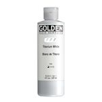 Golden 0002380-5 8oz. - 236ml - Fluid Acrylic Color Pain Bottlet - Titanium White