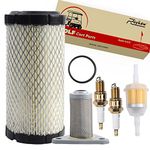 Roykaw EZGO TXT/RXV/ST350/Workhorse Tune Up Kit with Air Filter Oil Filter Spark Plug Fuel Filter for Gas Golf Cart Models (EZGO TXT W/MCI Motor, RXV W/Robbins Motor)