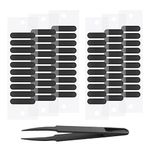 Be In Your Mind 60PCS Mobile Phone Speaker Net Stickers Dustproof Protector with Tweezer Compatible with Android Smartphone Charging Port Mesh Sticker 30PCS Short & 30PCS Long Black