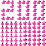 200pcs Mini Rubber Flamingo Ducks, Miniature Resin Flamingo Figurines Rose Red Cute Tiny Plastic Animal Toy Party Favors Decorations for Garden Landscape Dollhouse DIY Craft