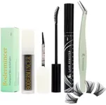 Bodermincer Lash Extension 240pcs C Curl 10D/20D Cluster 8/9/10/11/12mm,10/11/12/13/14mm,12/13/14/15/16mm Mixed Individual Cluster Lashes (Lash Glue+Lash Remover+Tweezers Kit)