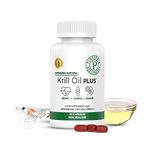 Plantonin Antarctic Krill Oil 1000mg Softgels - Packed with 400 mg Marine Phospholipids with EPA & DHA, Omega 3 and Astaxanthin - Fish Oil Alternatives - 2 Months Supply