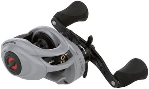 Abu Garcia Zata Baitcast Low Profile Fishing Reel, Compact, Lightweight Fishing Reel, Graphite Frame and Sideplates, Left Handle Position, Bent Handle Design