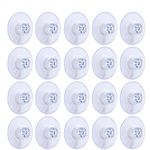 Whaline 20 Packs 45mm Large Suction Cup Plastic Sucker Pads Without Hooks, Clear