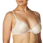 Maidenform Natural Boost Demi Bra, Push-Up Lace T-Shirt Bra with Convertible Straps, Add-One-Cup-Size Push-Up T-Shirt Bra, Sandshell, 38B