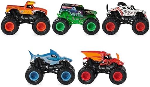 Monster Jam, Official Pit Party 5-Pack of 1:64 Scale Monster Trucks, Kids Toys for Boys and Girls Ages 3 and Up