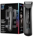 urbangabru Trimfinity 1.0 Waterproof Body Trimmer By Urban Gabru | Stainless Steel Ceramic Blade,Led Light,90 Min Battery,Dual-Mode Motor,4 Combs,Fast Charging,Travel Lock For Men'S Grooming (Black)