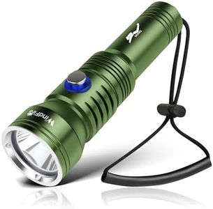 WINDFIRE Dive Light Scuba Diving Flashlight, IPX8 Waterproof 210 Feet Underwater Flashlight with Power Indicator & 4 Modes, Aluminum Submersible Torch for Deep Sea Diving and Snorkeling