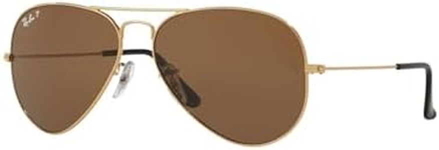Ray-Ban Men Polarized Grey Lens Aviator Pilot Sunglasses - 0RB3025I001/5762