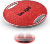 Yes4All D25M Plastic Wobble Balance Board, 40 cm Surface Balance Board for Standing, Core Training, Gym Home Workout (Red/Gray)