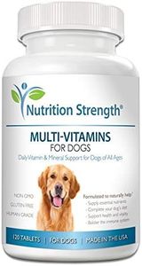 Nutrition Strength Multivitamins for Dogs, Daily Vitamin and Mineral Support, Nutritional Dog Supplements for All Canine Breeds and Sizes, Promotes Immune Health in Pets, 120 Chewable Tablets