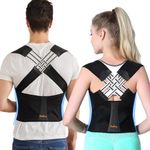 DOLTAS Neoprene X-Cross Posture Corrector Belt Universal Size Shoulder & Back Support Belt | Back Straightener Brace For Spine & Body Posture Correction | Clavicle Support For Unisex | Universal Size