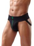 omtex Athletic Neo Cotton Stretchable Supporter Jockstraps with Cup Pocket, Ideal for Workout and Sports Quick Dry Moisture Wicking Underwear Black - X-Small