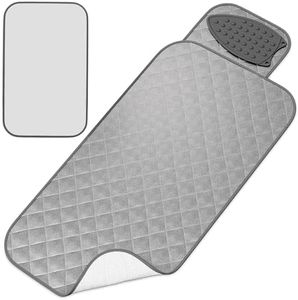 Bukm Ironing Blanket, Magnetic Ironing Mat Laundry Pad, Quilted Washer Dryer Heat Resistant Pad, Ironing Board Covers (33 1/2" x 19", Grey) (Grey)