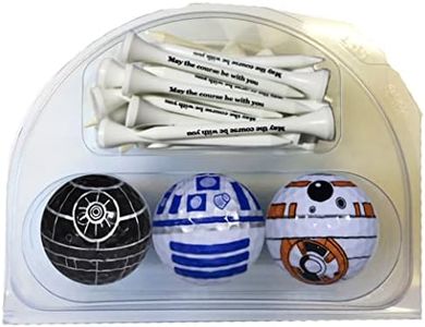 Death Star BB8 R2D2 Golf Balls with 20 Printed tees • GREAT GIFT IDEA from MOMS, DADS and KIDS -