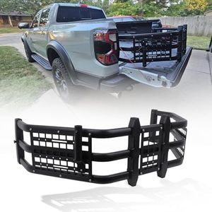 Trumgeta Truck Bed Extender for Ranger 2011-2025, Tailgate Mount Cargo Extension with MOLLE Panel and Flag Pole Mount, Fold-in/Fold-Out Pickup Storage