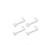 Jewelry 4Pcs 18g Clear Nose Ring Re