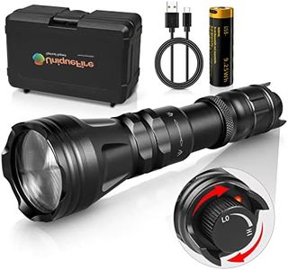 UniqueFire 850nm IR Illuminator Flashlight Lights for Night Vision,Fresnel Lens Zoomable Infrared Torch Light Rechargeable,Rapid Focus & Dimmer Switch,Exquisite Black Box Packaging Max Lighting 1000M