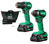 Metabo HPT 18V MultiVolt™ Sub-Compact Driver Drill/Impact Cordless Combo Kit | High Torque | Brushless Motor | Lifetime Tool Warranty | KC18DDXS