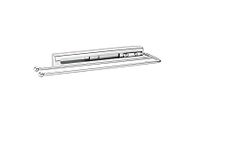 Rev-A-Shelf Under Sink Cabinet Kitchen Bathroom Prong Pull Out Extendable 2 Prong Standard Size Towel Bar Organizer, Chrome, 563-51-C