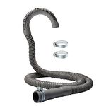 Watflow 6 FT Universal Washing Machine Drain Hose, Washer Hoses with Clamp, Corrugated and Flexible Replacment Washer Drain Hose