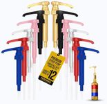 PERMINKS Premium Coffee Syrup Pump Dispenser, Fits 750ml Torani, Skinny & Davinci Bottles, Precise 1/4 oz Flow, Lockable Leak-Proof Design for Coffee Bar Accessories & Essential (12-Pack, Multicolor)