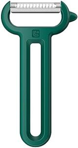 Linoroso Julienne Y-Peeler, Classic Vegetable Peelers Euro Peeler for Kitchen, Japanese Stainless Steel Carrot Peeler with Comfortable Handle, Dishwasher Safe Kitchen Food Peelers for Peeling, Green