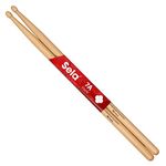 Sela Professional Maple 7A Drumsticks - Ideal for Gentle Rock - Drum Sticks for Advanced - 1 Pair Wooden Sticks - Maple Wood Drum Accessories - Acorn Head Shape, Natural, SE 274