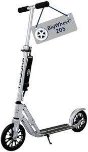 HUDORA BigWheel 205 Scooter - Stable Aluminum Scooter - Adjustable & Foldable City Scooter with Stand - Sporty Scooter for Kids & Adults up to 100kg